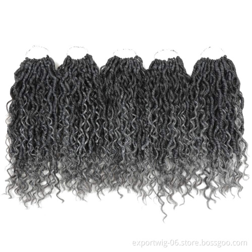 river locs Synthetic Crochet Braids Hair Passion Twist River Goddess ombre Braiding Hair Extension Brown Faux Locs With Curly